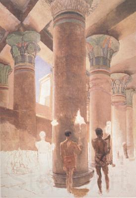 Alma-Tadema, Sir Lawrence Cleopatra at the Temple of Isis at Philae (mk23) Germany oil painting art